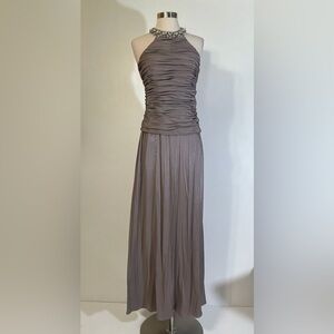 Cachet Taupe Maxi Dress Size 4